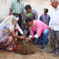 TPSOH TREES CHAIRMAN  Thomas helping a just married couple to plant a tree in the Church premises in the presence of M P Murugesh Pandian Joint Secretary